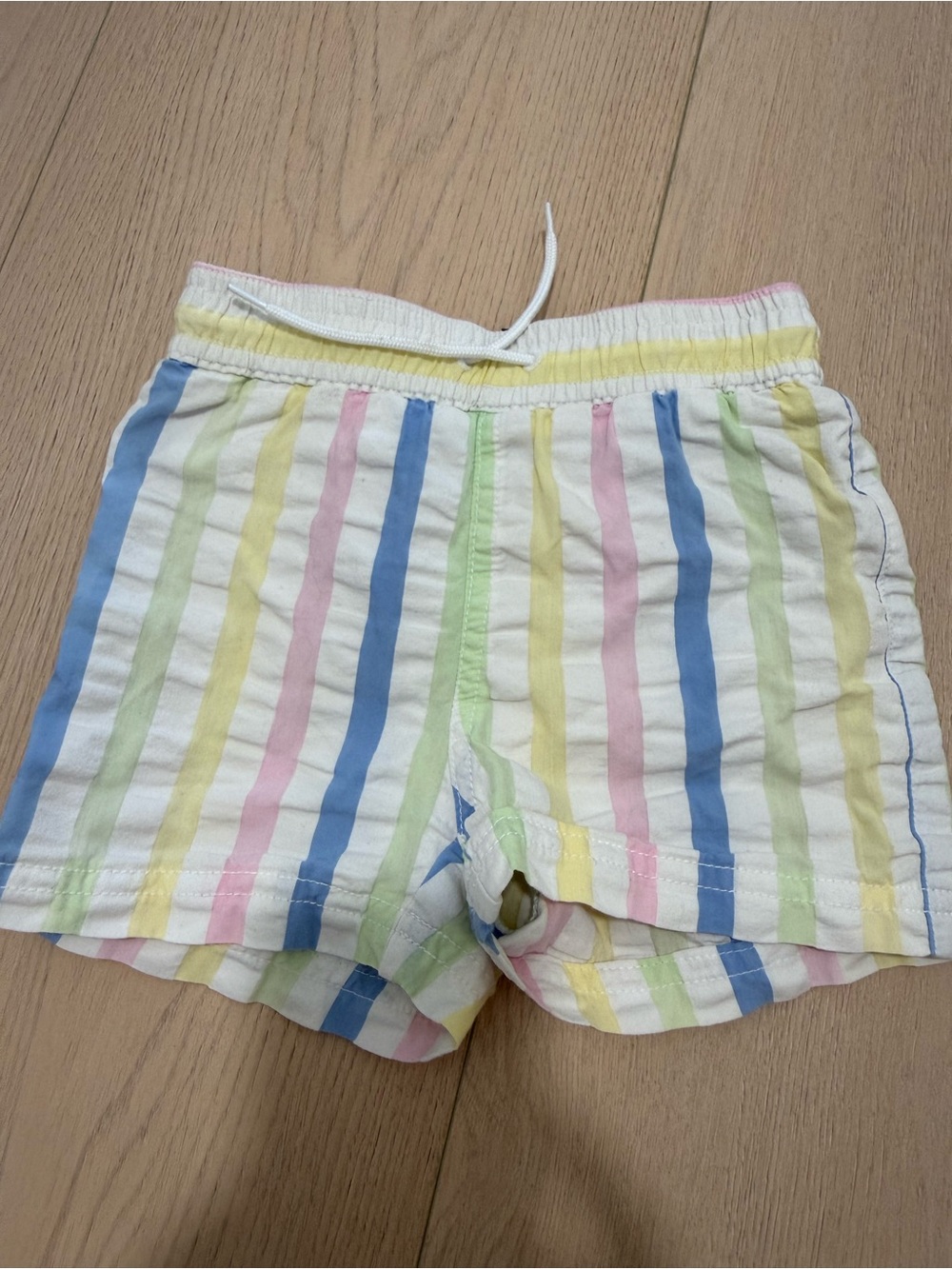 Janie and Jack Pastel Multi-Stripe Kids Swim Trunks | 12-18 Months
